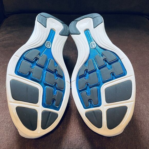 Excellent NIKE Flyknit Lunar 1 Royal Blue Yellow 12.5 US 47.5 EUR - Picture 10 of 11